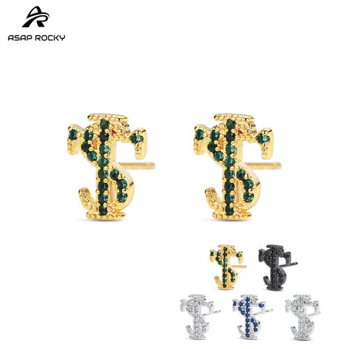 ASAPROCKY嘻哈风STK同款银针耳钉