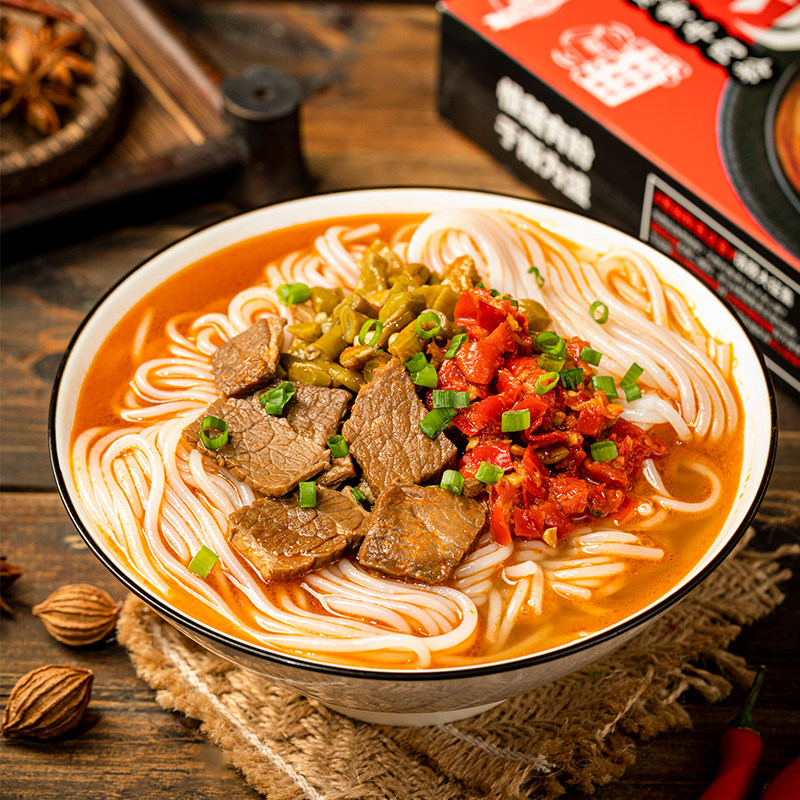 【本店爆品】霸蛮招牌牛肉粉290.6g*4盒 湖南常德米粉津市牛肉粉