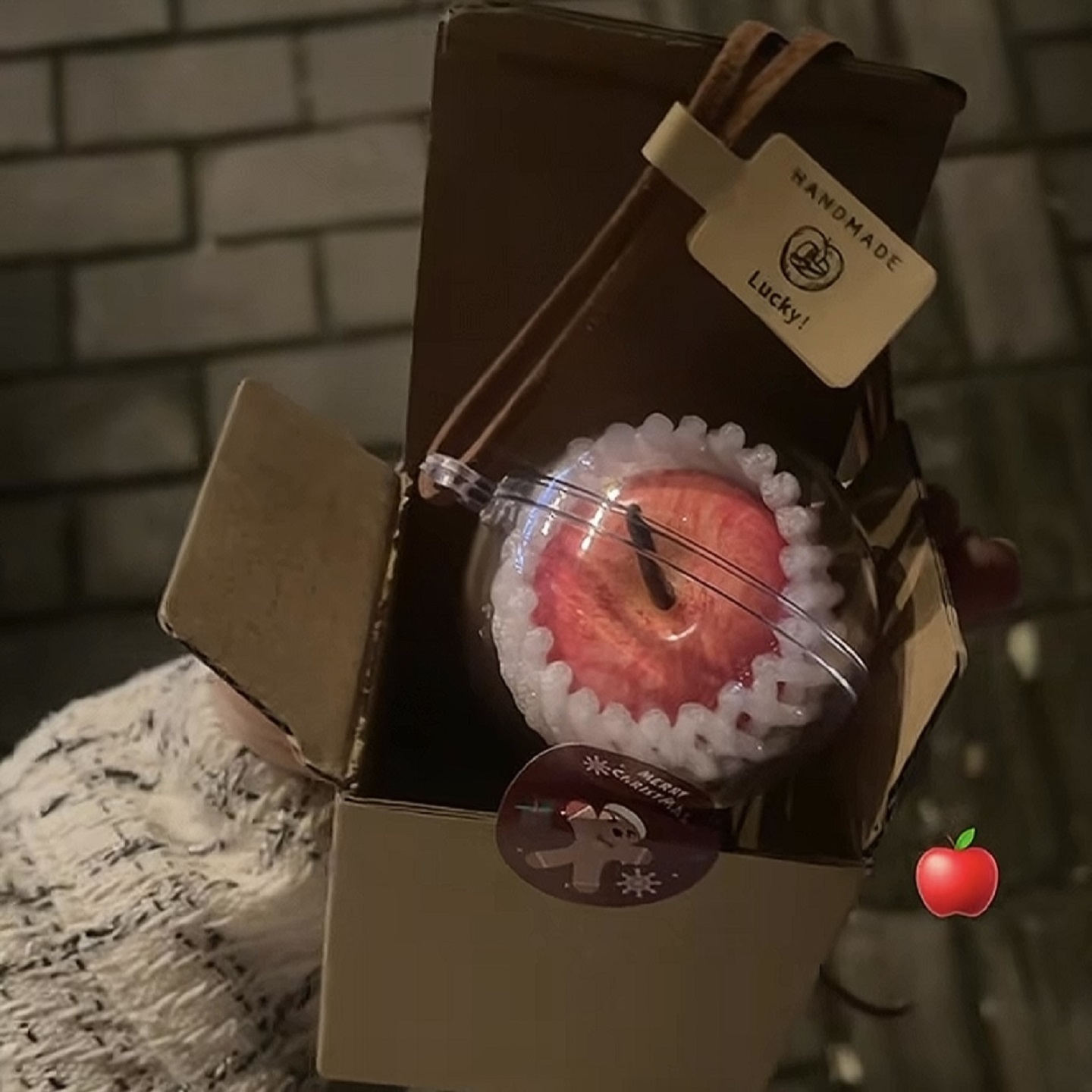 【苹安】创意一颗红苹果挂件仿真红苹果装饰包挂件挂饰平安夜礼物