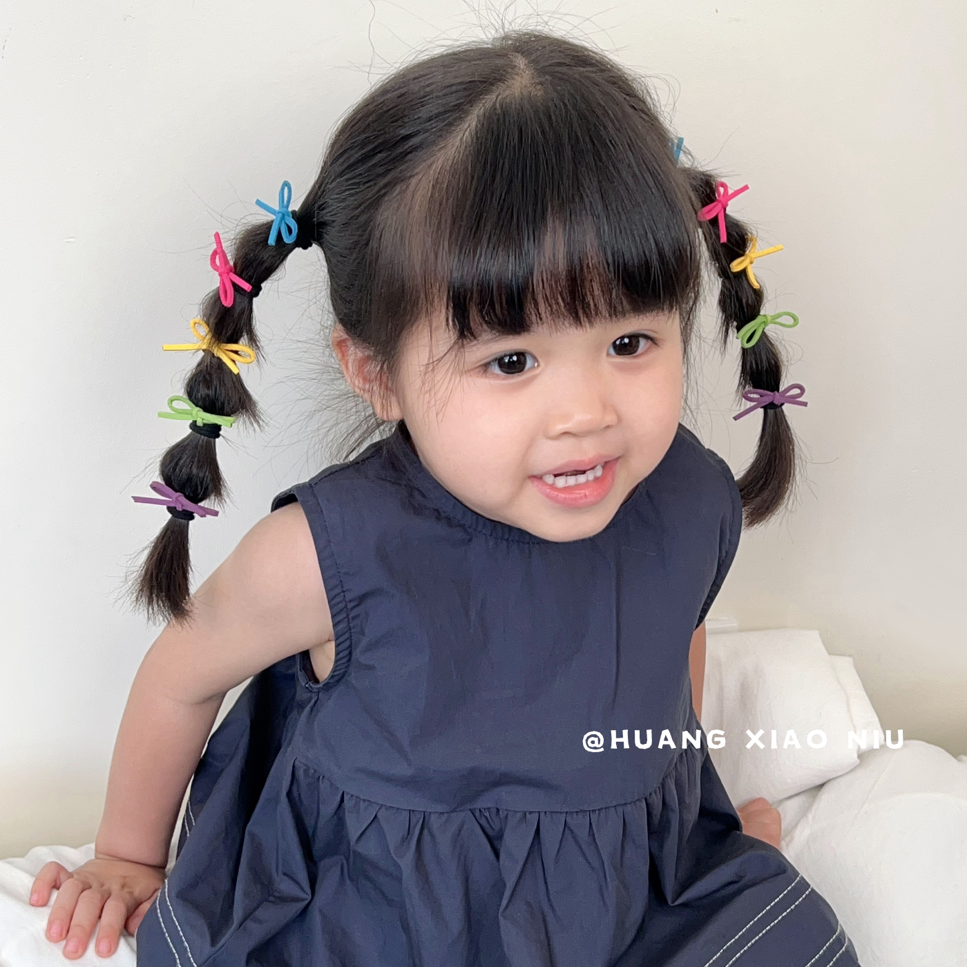 糖果色儿童头绳宝宝扎啾啾发圈洋气多巴胺幼儿园扎头发皮筋发饰