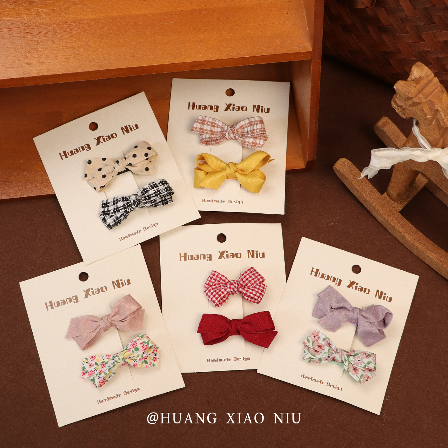 黄小妞森系小清新碎花发夹