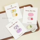 黄小妞小椭圆宝宝日常穿搭秋冬可爱布艺发夹新款 水果刺绣儿童发饰