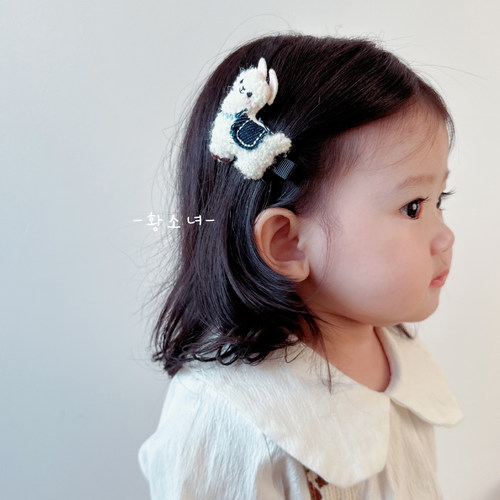 黄小妞女童可爱羊驼发夹