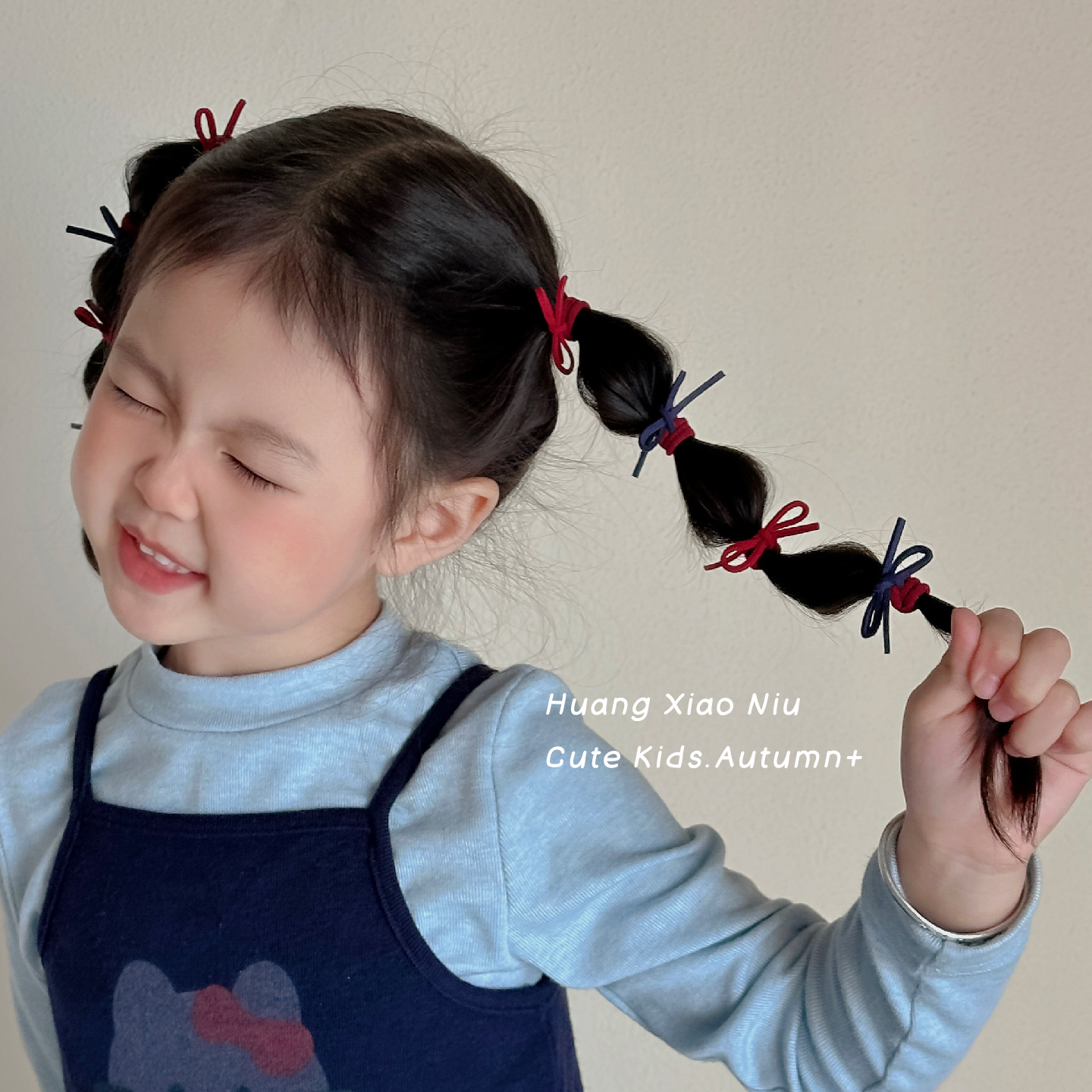 黄小妞儿童蝴蝶结发绳秋冬百搭