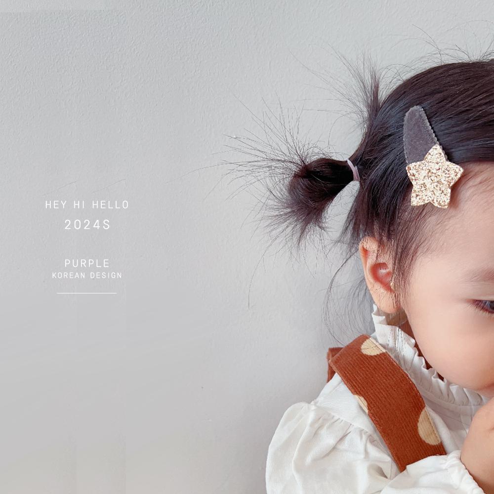韩国儿童闪粉星星发夹