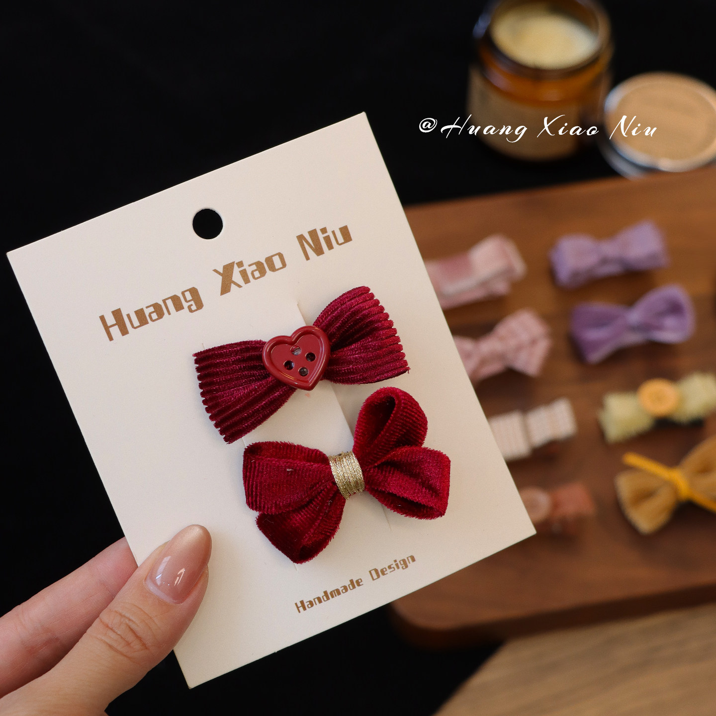 黄小妞秋冬2025年新款女宝宝手工蝴蝶结发夹洋气丝绒高档婴儿发饰,童装/婴儿装/亲子装,发饰,淘宝优惠券,粉丝福利购,淘宝优惠卷