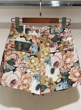 JJR 繁花高腰短裤NK3352