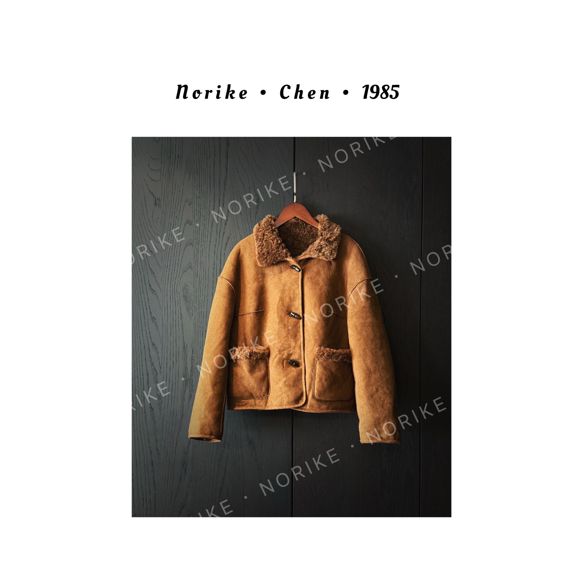 颗粒羊毛双面穿翻领外套100羊毛保暖上衣NK4113113