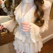 2026新款 新款 法式 上衣蛋糕半身裙两件套装 温柔千金气质甜美长袖