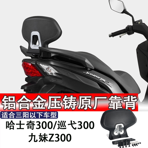适用SYM三阳HUSKY ADV300改装靠背 哈士奇300后靠背 乘客靠背靠腰