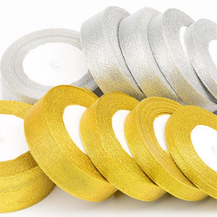 金葱带银葱带1份5卷22米长蝴蝶结花店花艺水果礼盒装饰