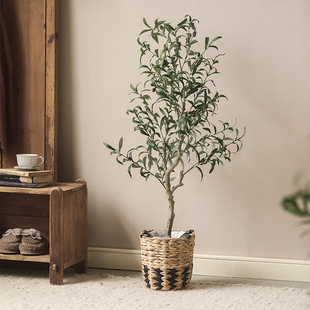 仿真橄榄树假树仿真树绿植造景装饰大型植物盆栽室内客厅落地摆件