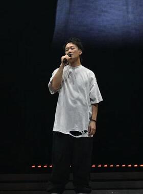 宽松oversizeT恤男青少年破洞破烂毛边个性纯棉白色短袖夏季嘻哈