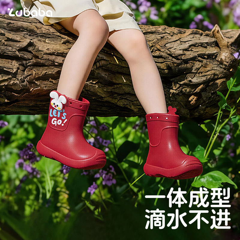 夏季儿童防水防滑雨鞋图片