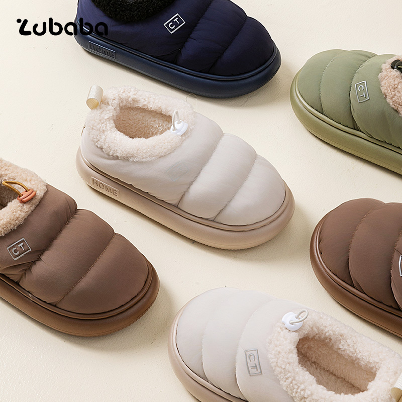 猪爸爸秋冬新款防水外穿棉鞋