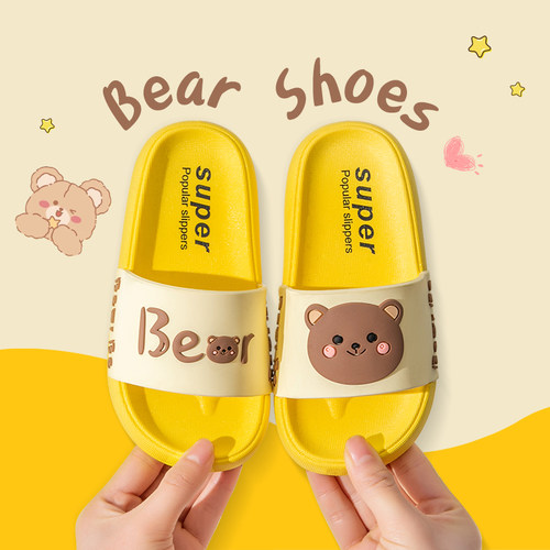 儿童夏季新款网红小熊拖鞋