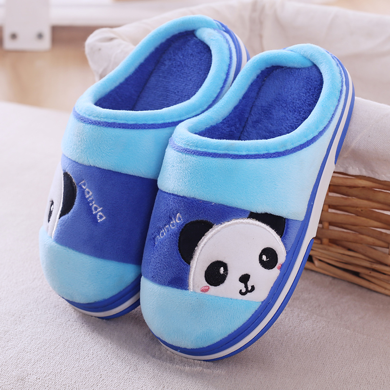 Chaussons enfants en suède pour hiver - semelle caoutchouc - Ref 1004009 Image 3