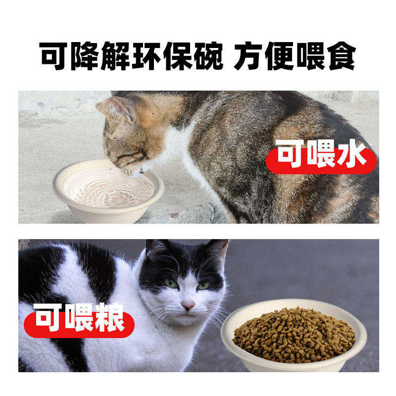 流浪猫一次性猫碗户外防雨猫粮猫食盆流浪狗狗救助猫粮碗喝水吃饭