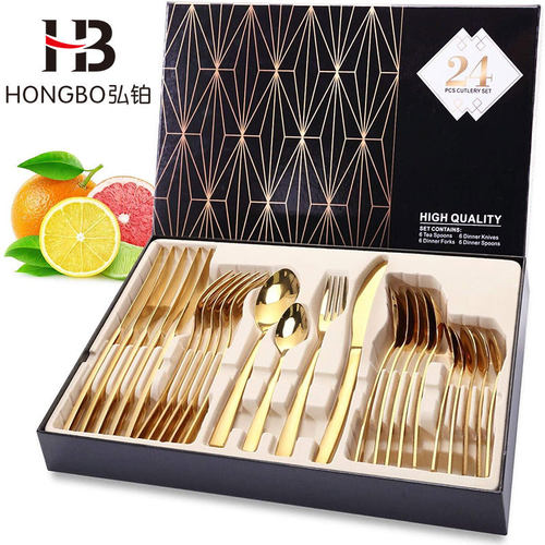 不锈钢餐具套装高档欧式家用