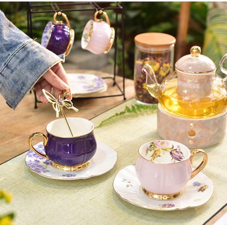 轻奢咖啡杯碟套装欧式精致高档