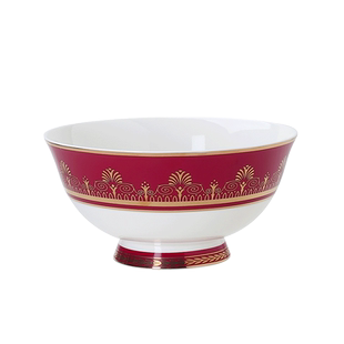 中式家用高足饭碗汤面碗欧式高档骨瓷餐具陶瓷汤面泡面碗吃面条碗