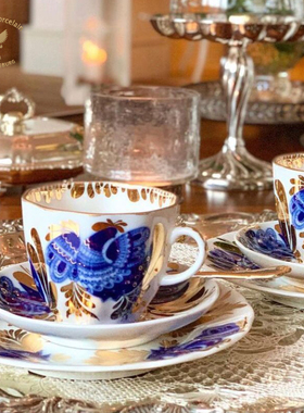 金色花园系列茶具咖啡杯碟壶绝美精致下午茶套装礼盒套装