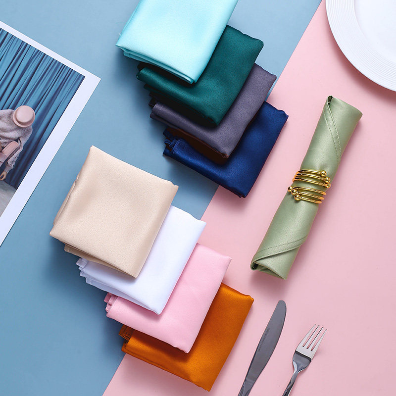 酒店专用纯白色折花样板房餐巾布