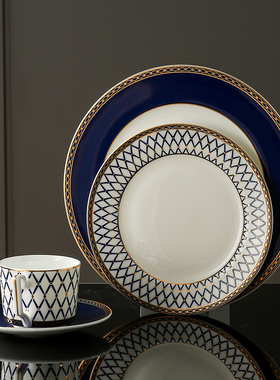 欧式陶瓷点心碟英式下午茶水果盘甜品蛋糕架二层咖啡杯盘套装伍德