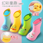 儿童雨鞋 小孩婴幼儿防水保暖雨靴 男童加绒套宝宝轻便防滑女童水鞋