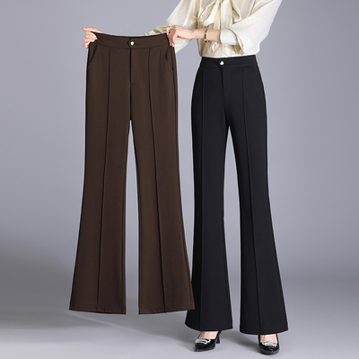 微喇西装裤女2025秋季新款高端洋气中年妈妈休闲裤高腰垂感喇叭裤