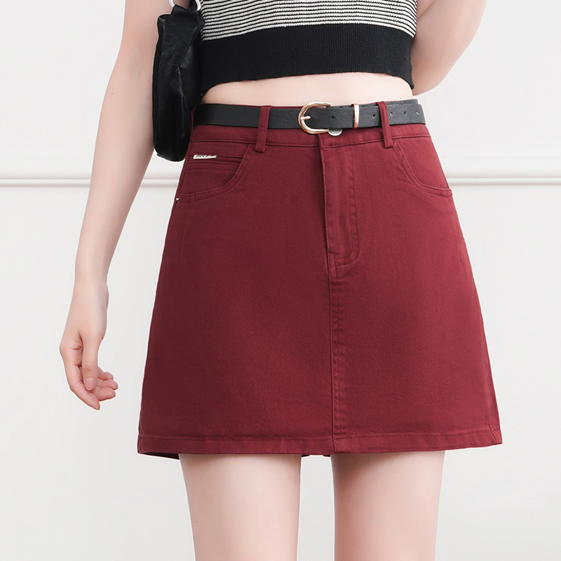 气质休闲裙裤女夏季2025年新款高腰显瘦a字短裙小个子牛仔半身裙