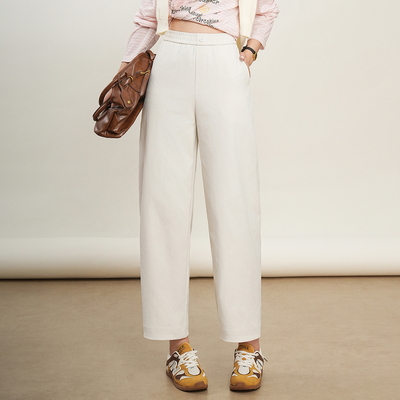 哈伦裤女早秋2025新款高腰显瘦垂感九分直筒萝卜裤梨形身材休闲裤