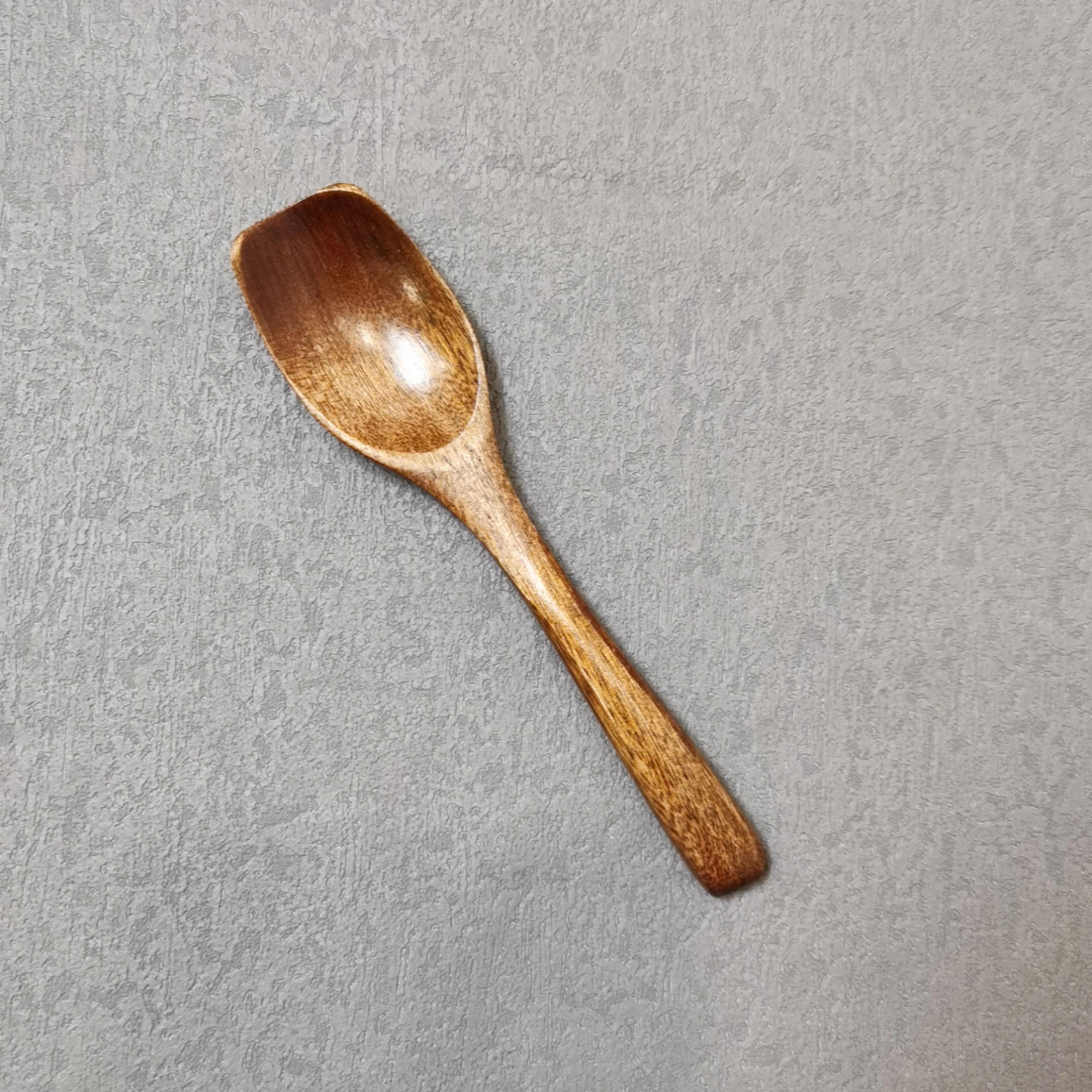 木质厚柄小勺铲取茶叶勺甜品勺子