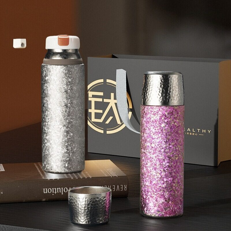 Bigcar/大卡纯钛保温杯2026新款水杯商务送礼高档男女焖茶泡茶杯