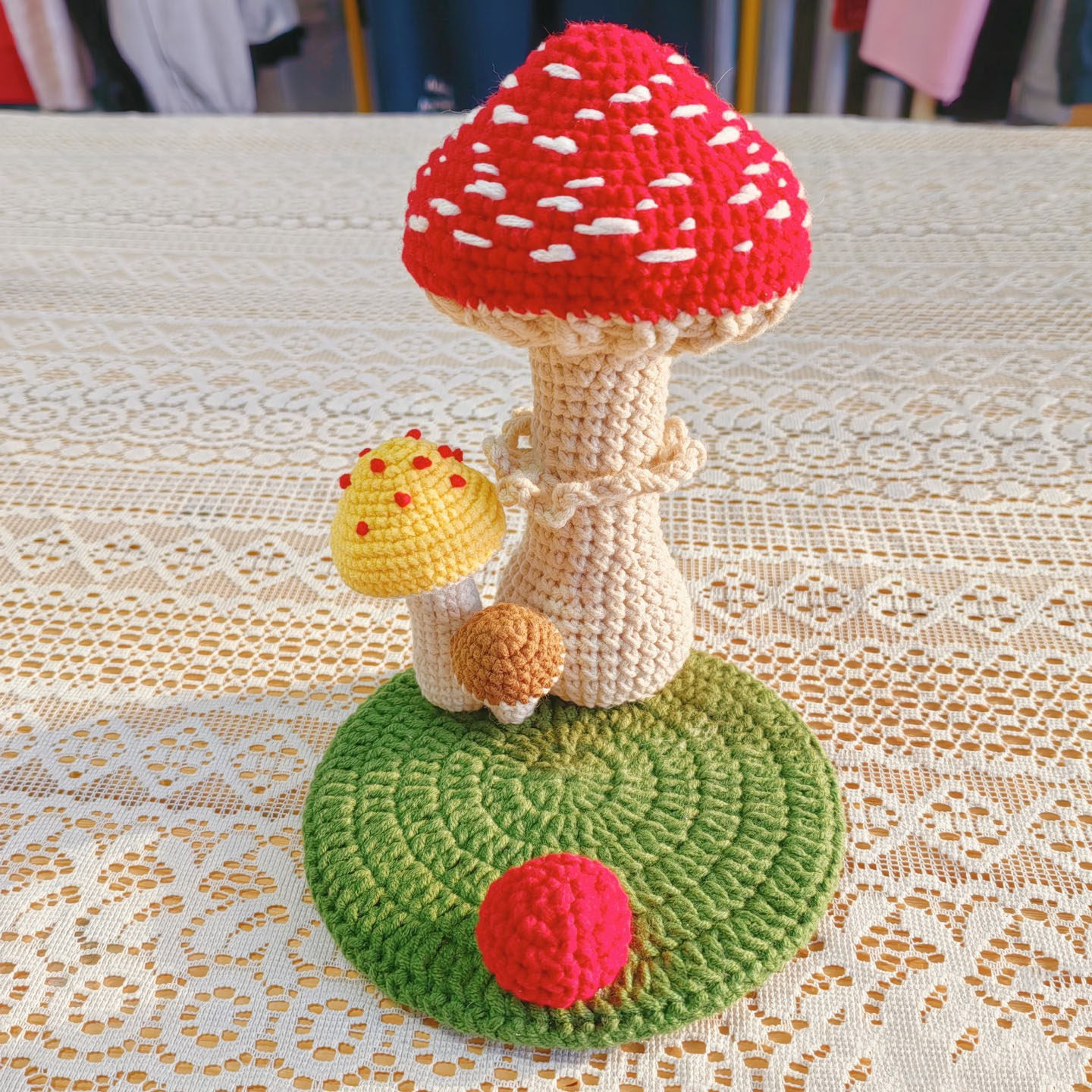 手工DIY编织蘑菇手机支架材料包钩织可爱摆件毛线自制送闺蜜礼物,服饰配件/皮带/帽子/围巾,DIY编织材料包,淘宝优惠券,粉丝福利购,淘宝优惠卷