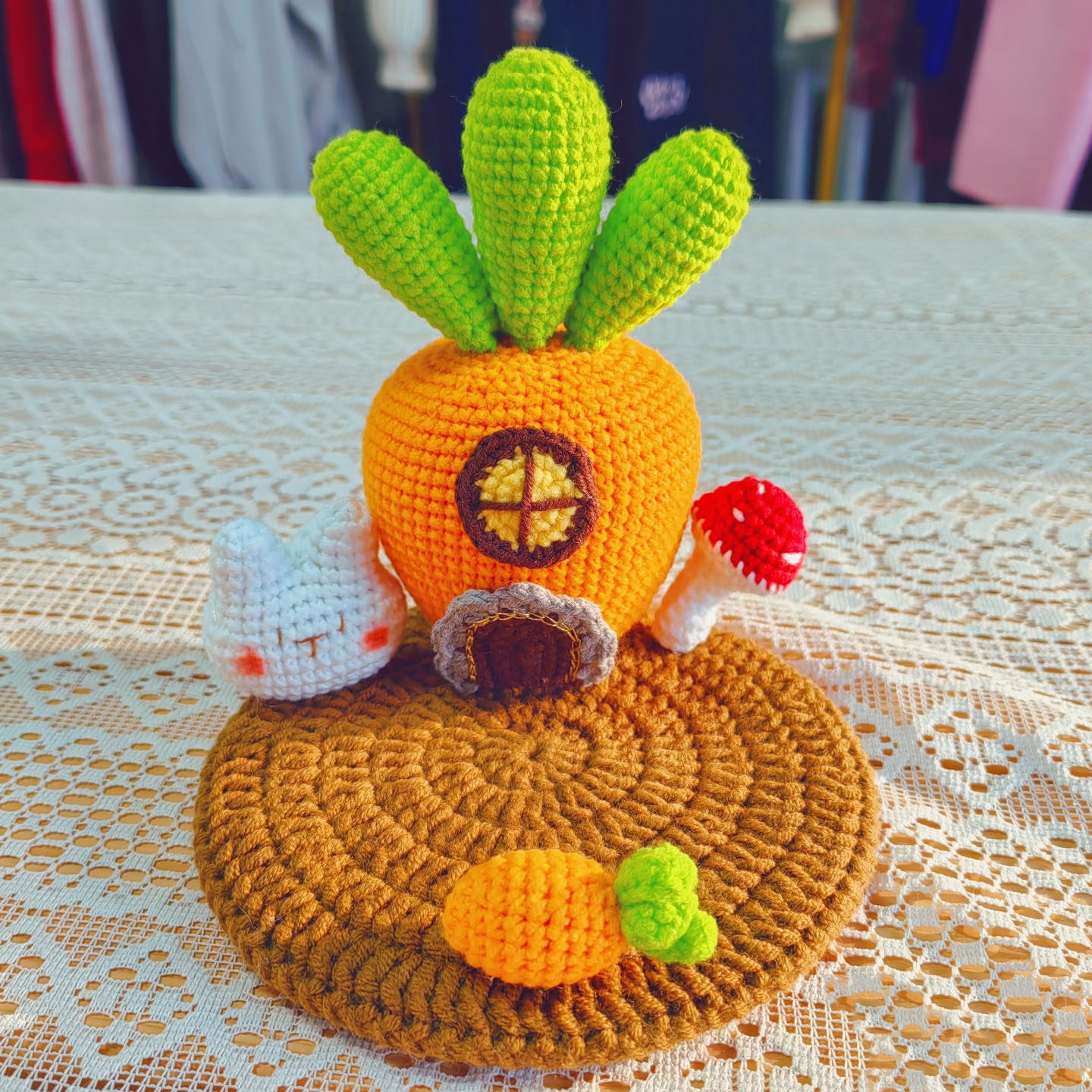 手工编织DIY钩针胡萝卜小房子摆件毛线编织材料包手机支架送朋友,服饰配件/皮带/帽子/围巾,DIY编织材料包,淘宝优惠券,粉丝福利购,淘宝优惠卷