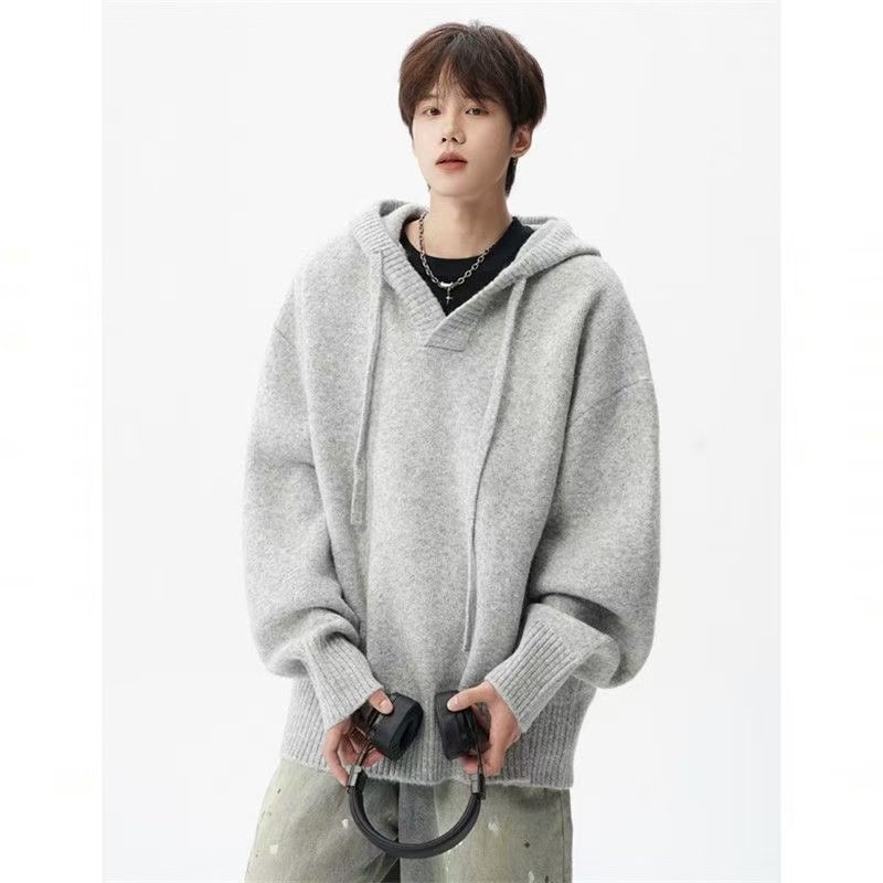 美式潮牌cleanfit连帽毛衣男