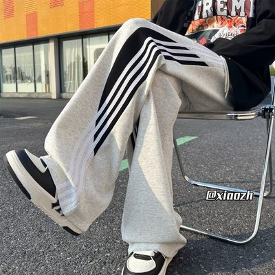 美式潮牌复古春秋条纹休闲裤