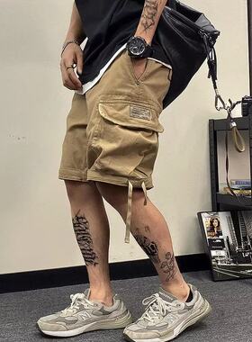 夏季日系潮牌大码工装短裤男