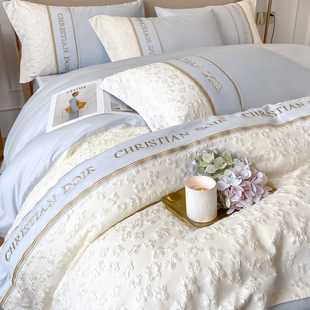 轻奢高级感纯棉四件套被套床单床笠家纺床品被罩新款高档床上用品