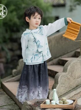男童汉服套装春秋古风中国风唐装