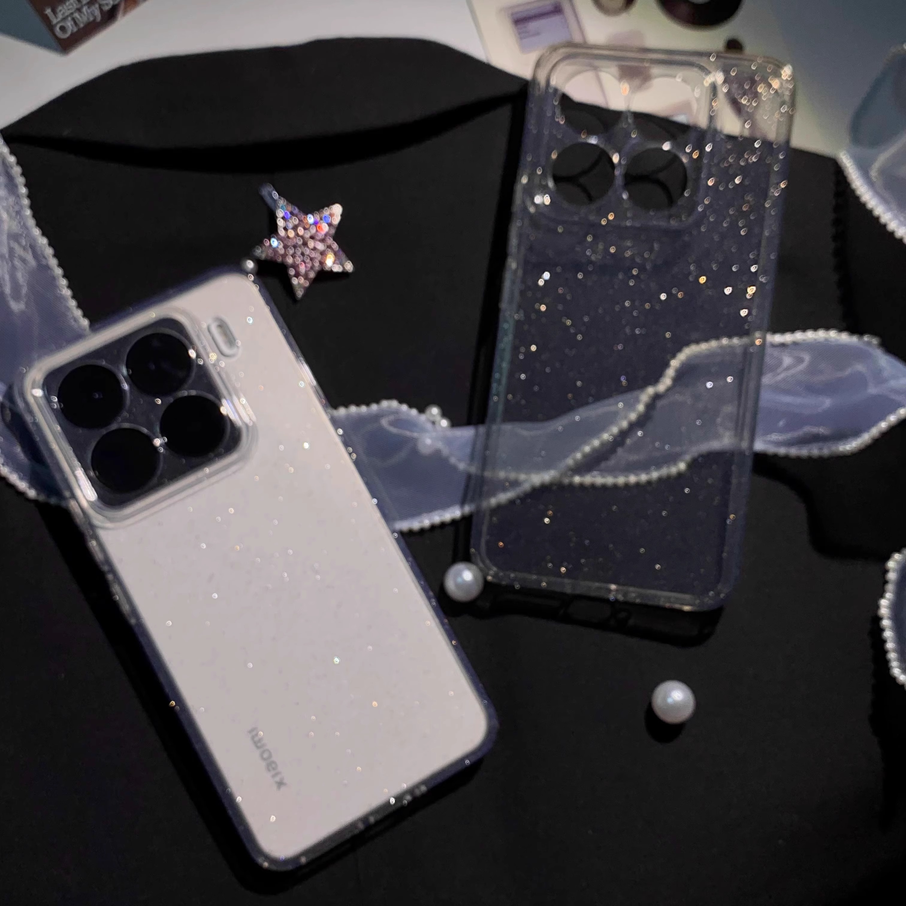 小米15高级感闪粉手机壳