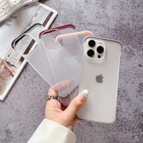 彩砂无边框散热适用新款苹果16ProMAX高级感磨砂手机壳iPhone15/14plus保护套13promax防摔苹果12男女简约款