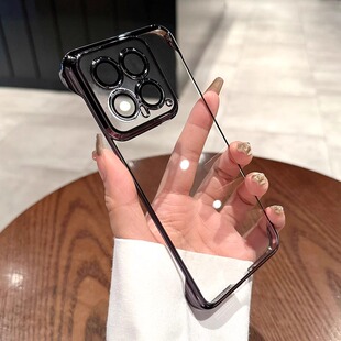【自带镜头膜】适用小米15Pro手机壳电镀透明13Ultra超薄无边框保护套14pro高质量防摔12新款红米k70至尊版