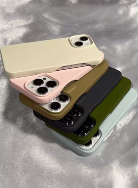 纯色无按键液态硅胶适用iPhone15promax苹果16手机壳新款13pro高级感14pro防摔12半包超薄11男女款软壳保护套