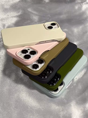 纯色无按键液态硅胶适用iPhone15promax苹果16手机壳新款13pro高级感14pro防摔12半包超薄11男女款软壳保护套