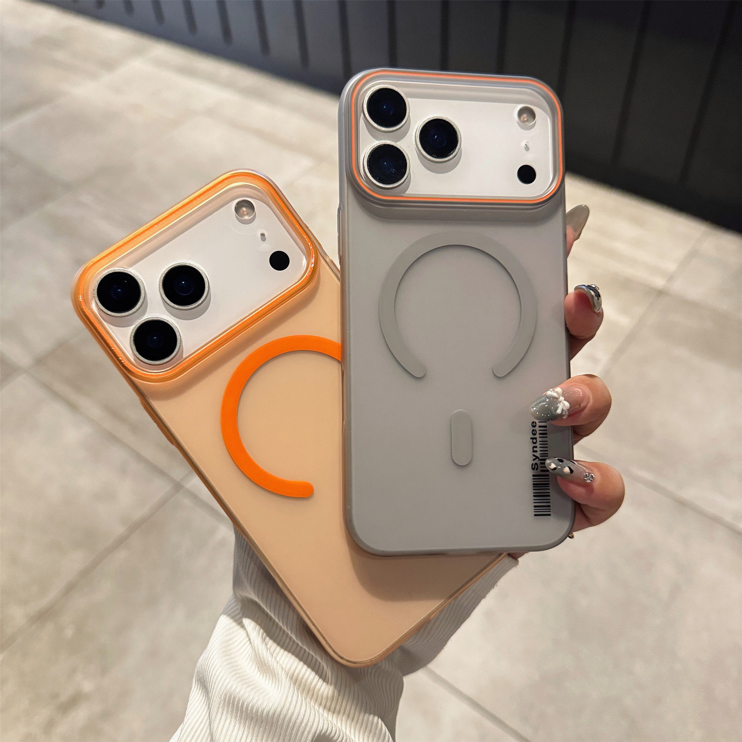柔纱适用苹果17promax手机壳新款iphone16pro撞色磨砂肤感15plus保护套14高级感13/12/11防摔pc硬壳xsmax女男