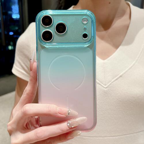 ins简约渐变彩虹TPU软壳适用iPhone17promax手机保护套新款超薄磨砂苹果16pro高颜值15全包14pro防摔13半透明