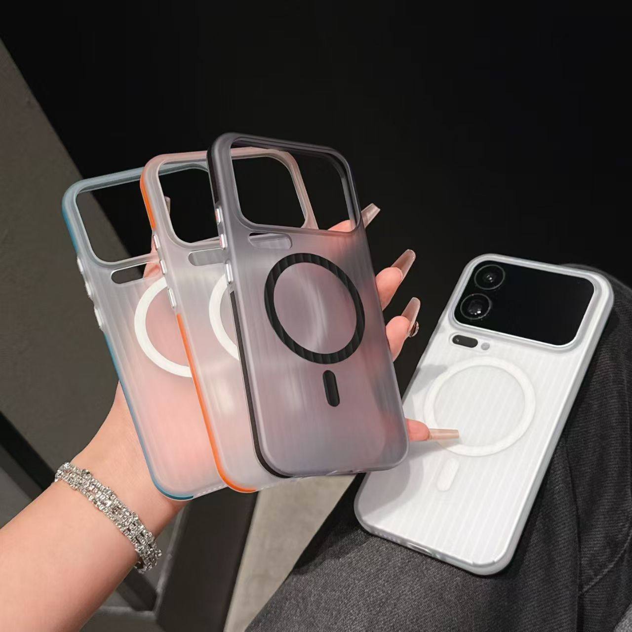 防滑瓦楞冰雾磁吸适用小米17promax手机壳新款磨砂Xiaomi15pro高级感14ultra防摔PC硬壳13简约大气红米K80pro