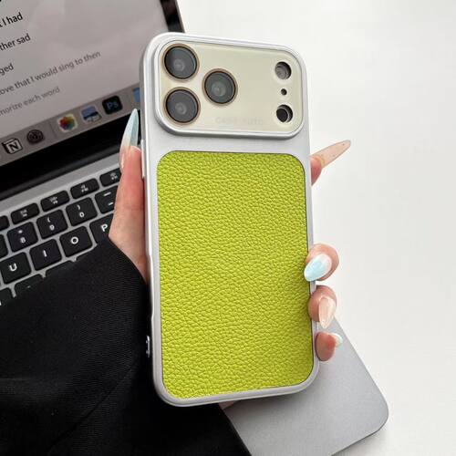 ins日韩荔枝皮纹适用苹果17手机壳秒变大视窗iPhone17ProMax水晶镜头膜16/15/14Plus高级感13保护套男女12/11